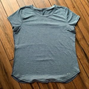 Under Armour Heatgear Threadborne XL grays short sleeve shirt. Extra large